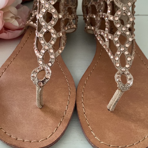 ZIGI SOHO Mela Sparkly Short Gladiator Sandals Size 6.5 - Picture 5 of 8